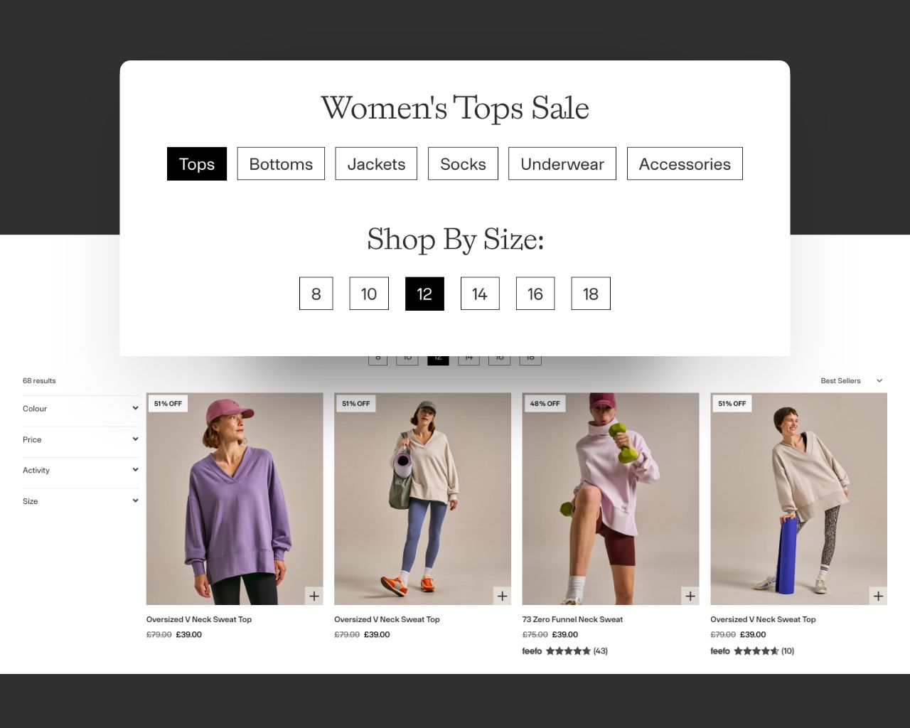 Sale Filtering Design Mockup - Richard McHugh Web Designer